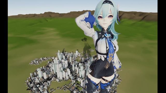 Giantess Eula Takes Vengence On A City