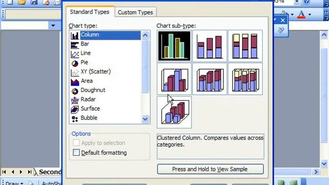 Excel 2003 Tutorial Changing the Chart Sub type Microsoft Training Lesson 22.1 смотреть онлайн