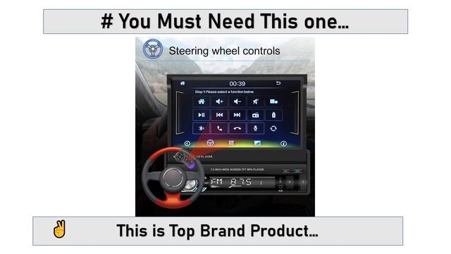Podofo Carplay 1 Din Car Radio 7'' Android Auto Mirrorlink Radio Stereo смотреть онлайн