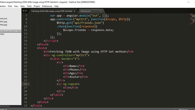 How to Fetch JSON Data with Image using HTTP GET in AngularJS смотреть онлайн