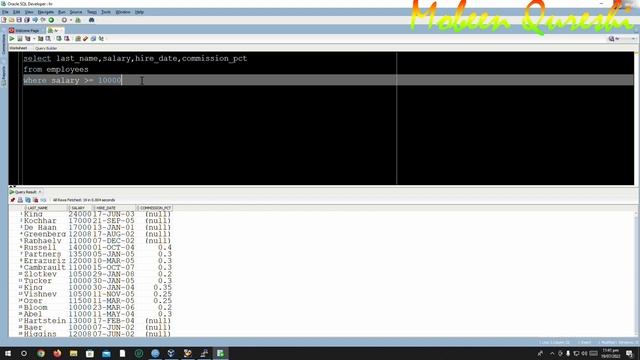 Oracle SQL Where Clause смотреть онлайн