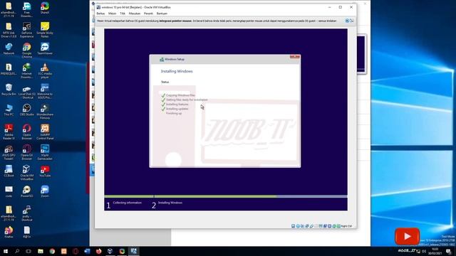 Windows 10 Pro 64 bit install di Virtualbox VM смотреть онлайн