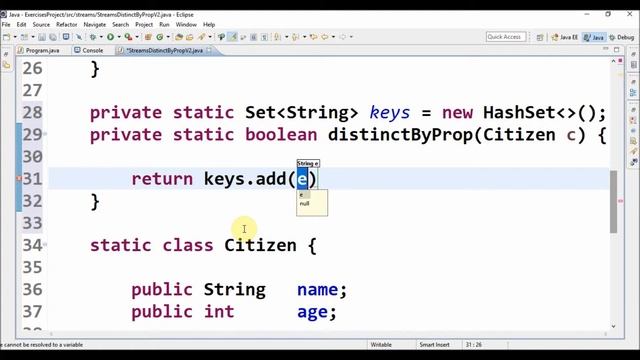 streams distinct by prop v2 in java смотреть онлайн