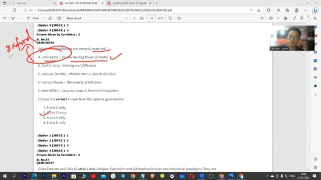 NTA NET MAR 2023 ENG PAPER 2 SOLUTIONS I OFFICIAL ANSWER KEY WITH EXPLANATIONS I SAURABH SIR I KJ I смотреть онлайн