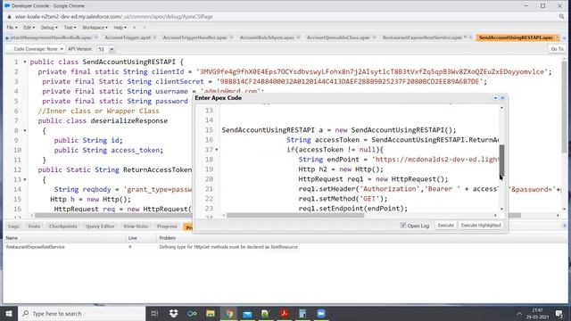 Salesforce Advance Dev Class 9: Integration REST usecase API for Expose a service continued. смотреть онлайн