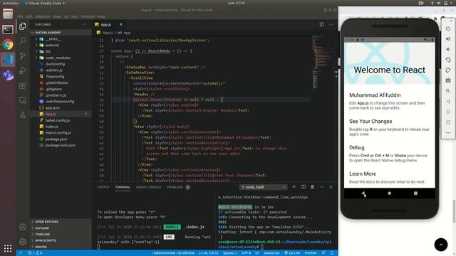 TUTORIAL REACT NATIVE BAHASA INDONESIA (Laundry App) : 2. Instalasi смотреть онлайн