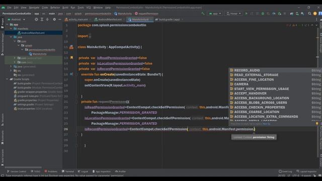 Permissions (Разрешения) Android Studio на языке Kotlin смотреть онлайн