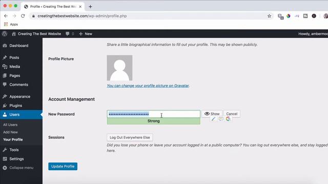 Change Wordpress Password - How to Change Your Wordpress Password from Dashboard смотреть онлайн
