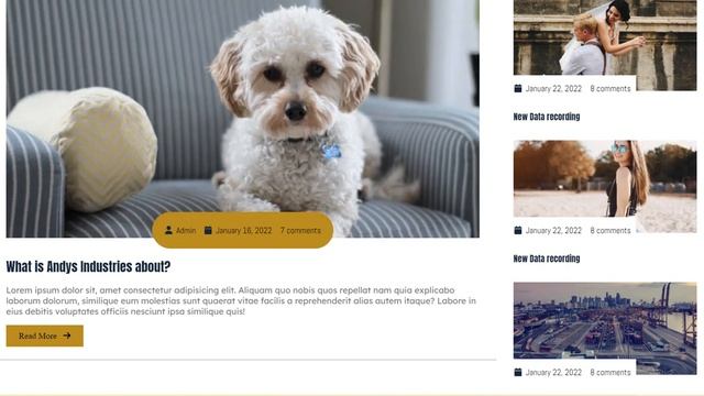 A Blog Site with HTML,CSS and JavaScript смотреть онлайн