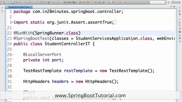 Spring Boot Integration Testing - For Rest Web Services смотреть онлайн
