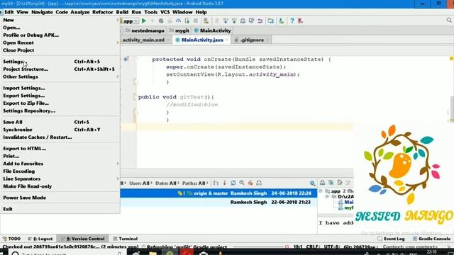Checkout Commit and Clone a repository in Android Studio From Github | Part:-4[In Hindi] смотреть онлайн