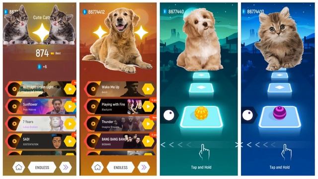 Epic Battle: Cute Cat vs Dog vs Cute Dog vs Cat in Tiles Hop! смотреть онлайн