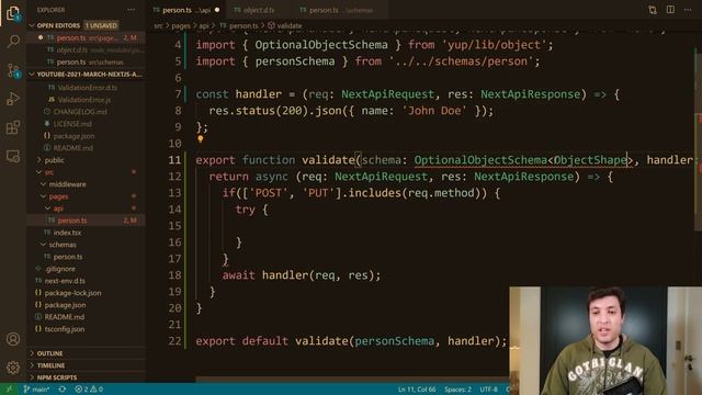 Next.js API Routes Validation using YUP: Share frontend and backend validation using YUP schemas смотреть онлайн