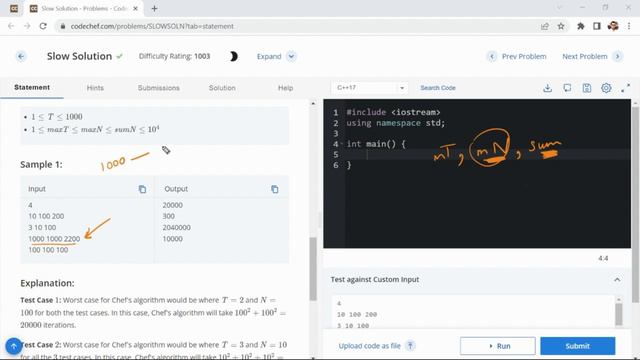 Slow Solution - Rating 1003 - Code Chef Problem - Editorial - Hindi | English смотреть онлайн
