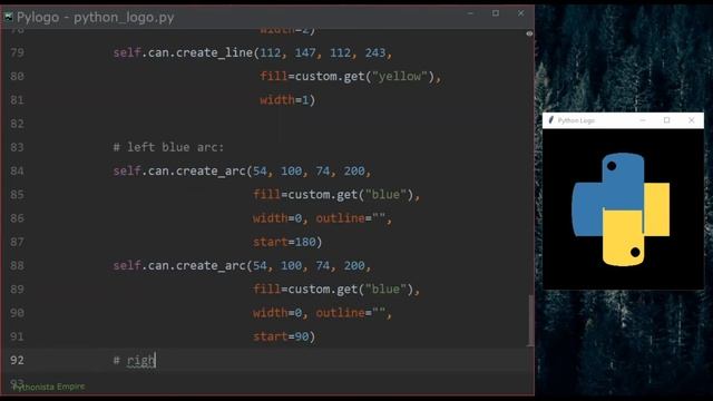 ? Tkinter Canvas | Python Logo Art ? смотреть онлайн