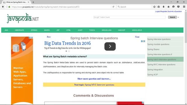 What are Spring Batch metadata schema?
| javapedia.net смотреть онлайн