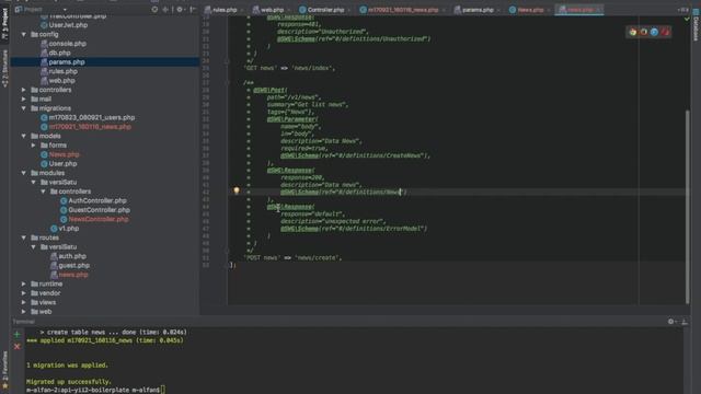 Rest API with Yii2 + JWT + Swagger смотреть онлайн