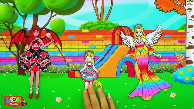 Animation- Moviepaper Diy Daughter Rapunzel Poor _ Rich Boyfriend Family  Rapunzel Compilation 놀이 종이