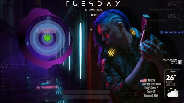 My rainmeter setup (Reworked)