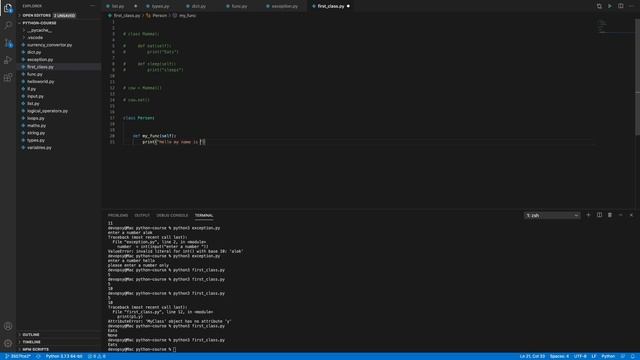 Python Classes and Inheritance смотреть онлайн