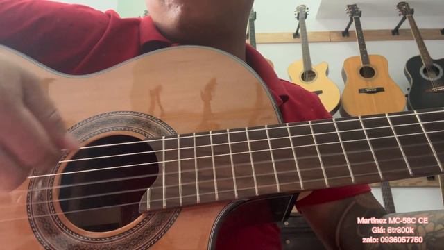 Đàn guitar classic Martinez MC-58C CE. Giá 6tr800k ( test guitar Martinez MC-58C CE ) 0936057750 смотреть онлайн