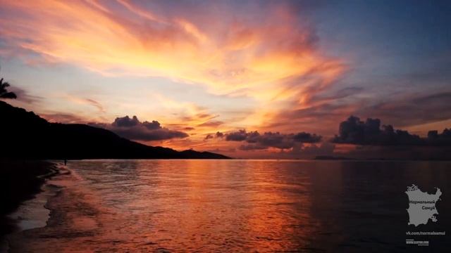 Sunset at the island of Koh Samui. Bang Por Beach. Закат на острове Самуи, пляж Банг По. смотреть онлайн