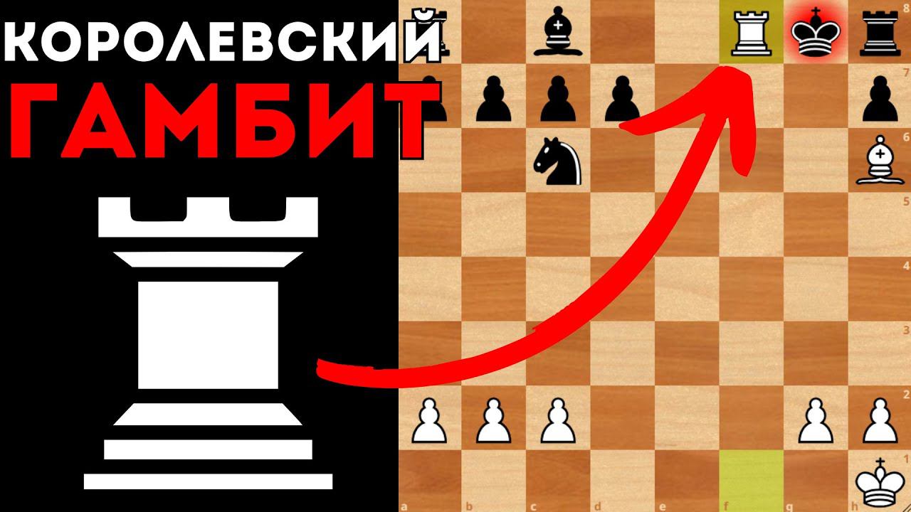 Королевский гамбит. Красивый разгром с жертвами фигур. Шахматы смотреть онлайн