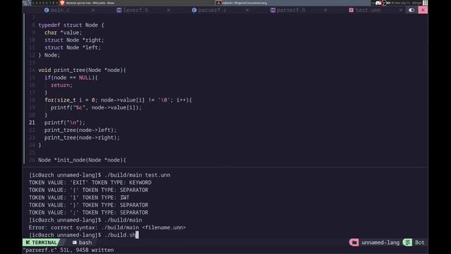 Building a Compiler in C - Parsing & AST смотреть онлайн
