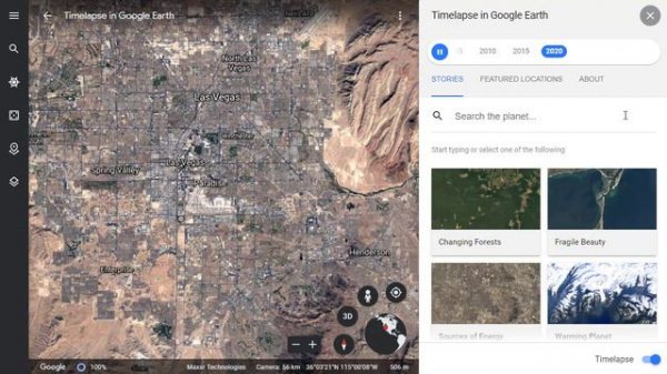 Explore Changes with Google Earth Timelapse