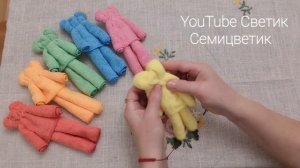 Красота из тряпок своими руками. Красивые поделки. Подарок своими руками.Как сделать мишку из тряпк