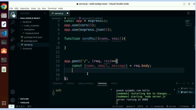 Mail system in Nodejs with Nodemailer and React | Step-by-Step Tutorial (2023) смотреть онлайн