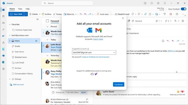 The new Outlook for Windows now supports Gmail accounts смотреть онлайн
