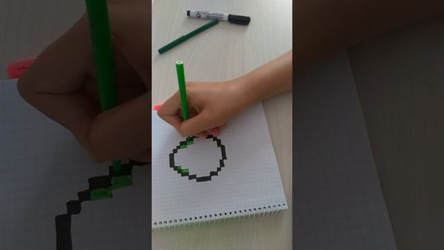 Рисунки по клеточкам ! яйцо спавна крипера из майнкрафта! смотреть онлайн