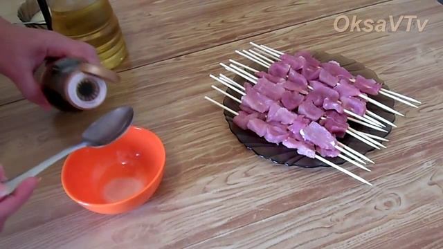 Китайские шашлычки на шпажках 