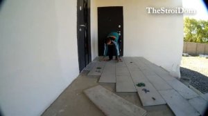 █ Разметка ТЕРРАСЫ и укладка плитки / tiles on the terrace