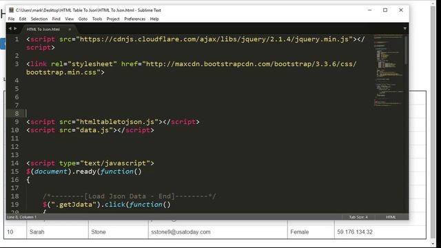Learn how to create HTML table to json array data смотреть онлайн