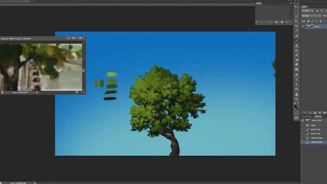 Trees - Ghibli Style Painting. смотреть онлайн