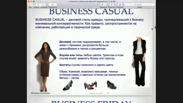 Офисный гардероб. Виды дресс-кода. смотреть онлайн