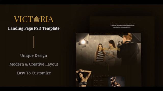 Victoria - Creative Landing Page PSD Template | Themeforest Website Templates and Themes смотреть онлайн