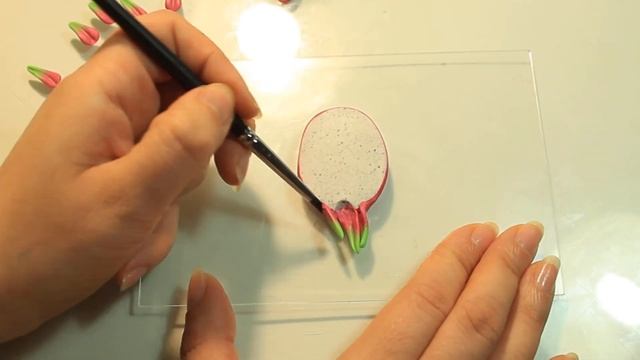 DIY: Лепка фруктов / Брошь Питайя / Полимерная глина / Мастер класс / Polymer clay Tutorial смотреть онлайн