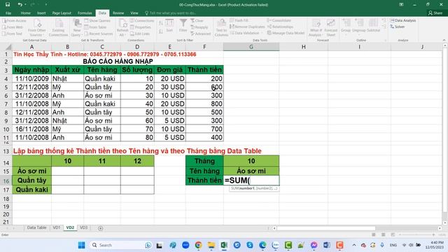 Data Table Trong Excel смотреть онлайн