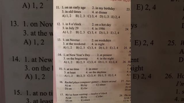 Prepositions (Sözönülər)-1 Güvən test bankı смотреть онлайн