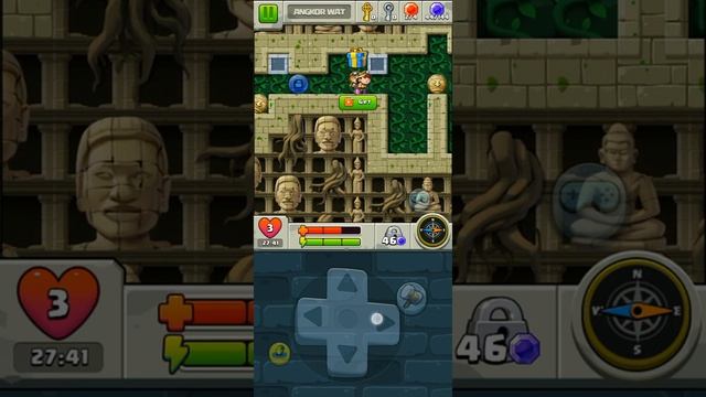 Diamond quest 2 : The Lost Temple - Angkor Wat - Stage 10 - All Diamonds and Gems Boss level смотреть онлайн