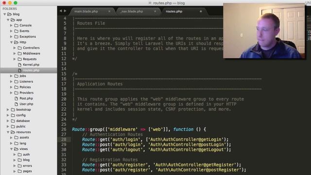 Part 29 - Authentication User Experience [How to Build a Blog with Laravel 5 Series] смотреть онлайн