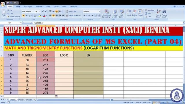 #LogarithmicFunctionsinExcel #Log #Log10 #LN #AdvncedExcel смотреть онлайн