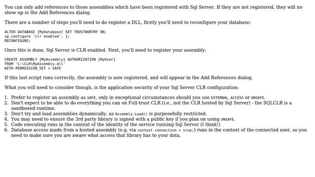 Databases: 3rd party dll in SQL Server CLR (3 Solutions!!) смотреть онлайн