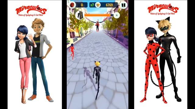 Miraculous Ladybug Game - Level 60 Dark Cupid and Cat Noir - Level 65 Volpina and Queen Bee смотреть онлайн