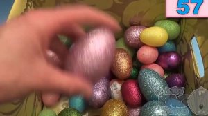 NEW Huge 101 Sparkle Glitter Surprise Egg Opening! Kinder Surprise Angry Birds Minecraft Disney!