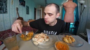МУКБАНГ ПЕЛЬМЕНИ / ЧЕБУПЕЛИ " ГОРЯЧАЯ ШТУЧКА " / САЛАТ ВИТАМИННЫЙ / EATING MUKBANG ASMR АСМР