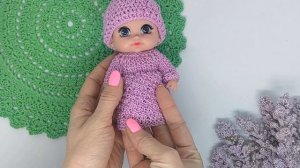 Платье спицами для пупсов 15 см: алгоритм вязания. Подходит крузикам